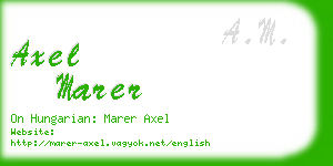 axel marer business card